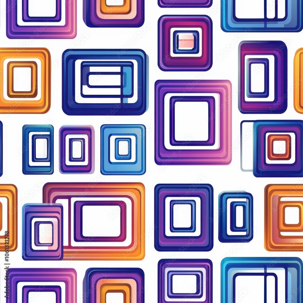 Seamless pattern of frames isolated on a white background. Seamless pattern of frames isolated on a white background.