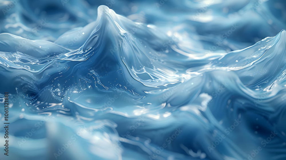 Abstract 3D Blue Water Waves Background Abstract 3D Blue Water Waves Background