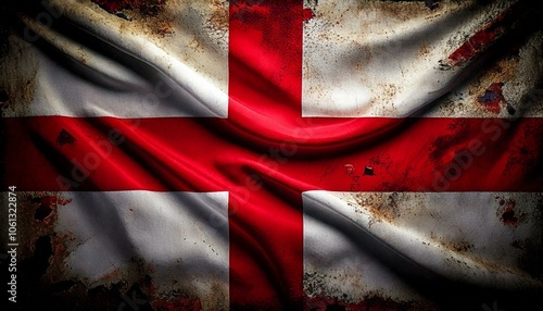 grunge England wavin flag photo