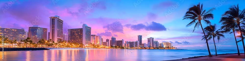 A city with a beautiful sunset in the background A city with a beautiful sunset in the background