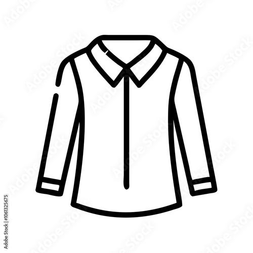 blouse  vector icon, dress icon, vector clothing icon - simple vector illustration of a blouse , in a simple and clean style, for business and fashion graphics. clothing flat illustration.
