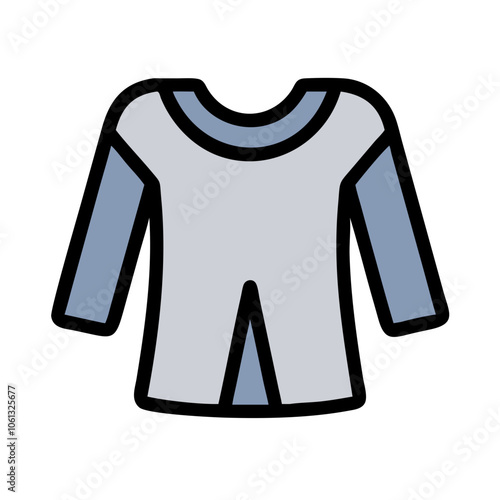 blouse  vector icon, dress icon, vector clothing icon - simple vector illustration of a blouse , in a simple and clean style, for business and fashion graphics. clothing flat illustration.