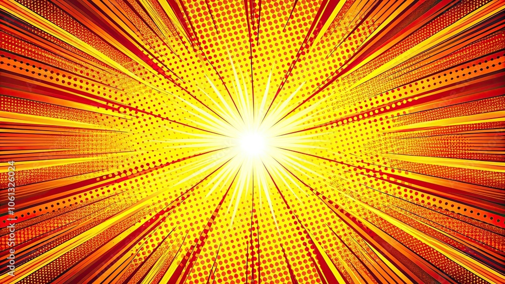Comic book action layout background with halftone dots and dynamic speed effects, Comics, superhero, action, background Comic book action layout background with halftone dots and dynamic speed effects, Comics, superhero, action, background