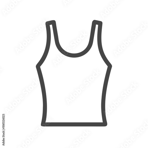 camisole  vector icon, dress icon, vector clothing icon - simple vector illustration of a camisole , in a simple and clean style, for business and fashion graphics. clothing flat illustration.