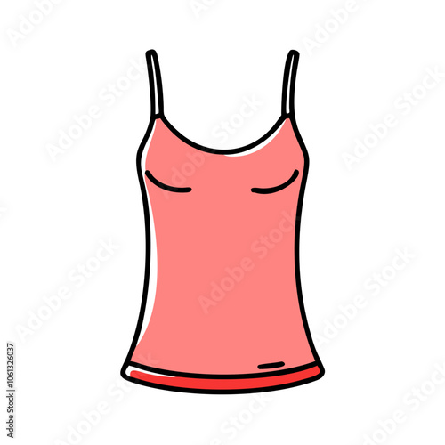 camisole  vector icon, dress icon, vector clothing icon - simple vector illustration of a camisole , in a simple and clean style, for business and fashion graphics. clothing flat illustration.