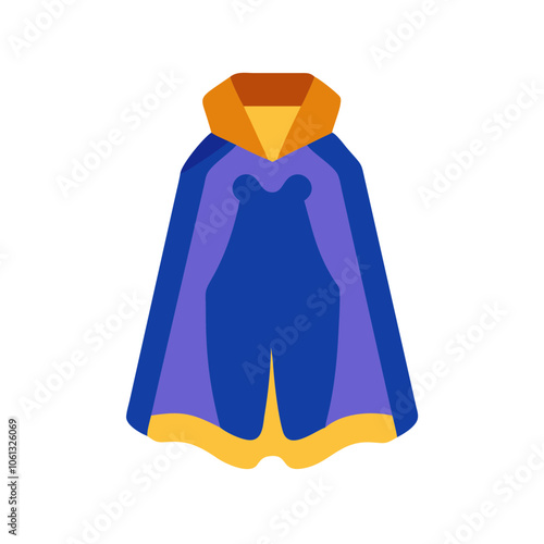 cape  vector icon, dress icon, vector clothing icon - simple vector illustration of a cape , in a simple and clean style, for business and fashion graphics. clothing flat illustration.