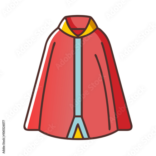 cape  vector icon, dress icon, vector clothing icon - simple vector illustration of a cape , in a simple and clean style, for business and fashion graphics. clothing flat illustration.