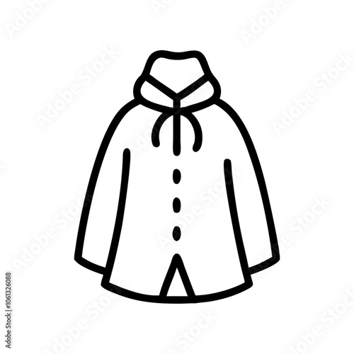 cape  vector icon, dress icon, vector clothing icon - simple vector illustration of a cape , in a simple and clean style, for business and fashion graphics. clothing flat illustration.