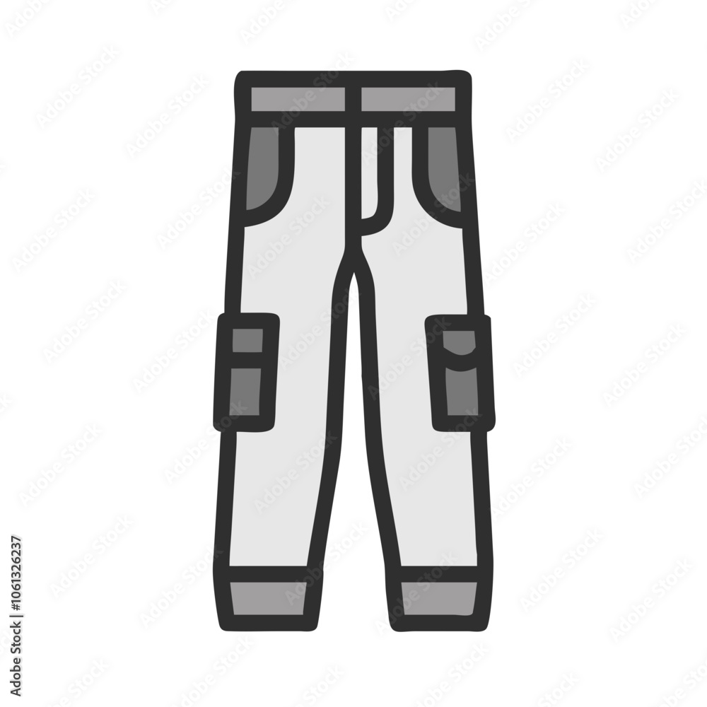 cargo pants vector icon, dress icon, vector clothing icon - simple vector illustration of a cargo pants , in a simple and clean style, for business and fashion graphics. clothing flat illustration. cargo pants vector icon, dress icon, vector clothing icon - simple vector illustration of a cargo pants , in a simple and clean style, for business and fashion graphics. clothing flat illustration.