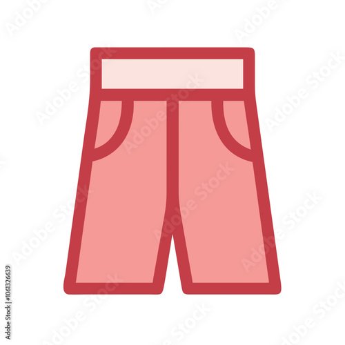 culottes  vector icon, dress icon, vector clothing icon - simple vector illustration of a culottes , in a simple and clean style, for business and fashion graphics. clothing flat illustration.