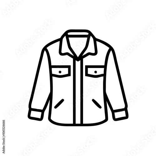 denim jacket  vector icon, dress icon, vector clothing icon - simple vector illustration of a denim jacket , in a simple and clean style, for business and fashion graphics. clothing flat illustration.
