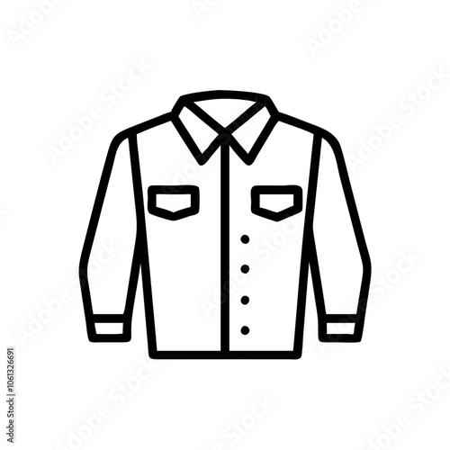 denim jacket  vector icon, dress icon, vector clothing icon - simple vector illustration of a denim jacket , in a simple and clean style, for business and fashion graphics. clothing flat illustration.