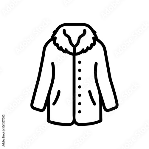 faux fur coat  vector, faux fur coat  illustration