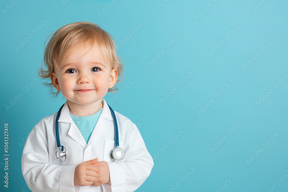 Photo of smiling little girl doctor Photo of smiling little girl doctor