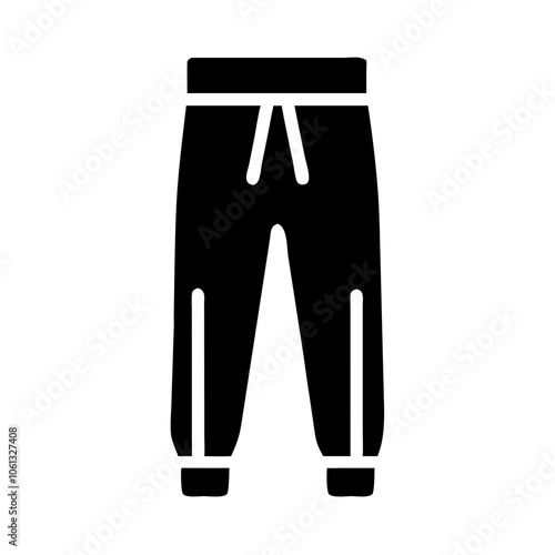 joggers  vector icon, dress icon, vector clothing icon - simple vector illustration of a joggers , in a simple and clean style, for business and fashion graphics. clothing flat illustration.