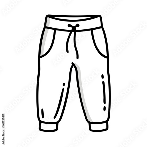 joggers  vector icon, dress icon, vector clothing icon - simple vector illustration of a joggers , in a simple and clean style, for business and fashion graphics. clothing flat illustration.