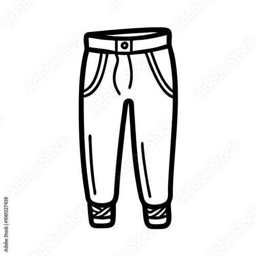 joggers  vector icon, dress icon, vector clothing icon - simple vector illustration of a joggers , in a simple and clean style, for business and fashion graphics. clothing flat illustration.