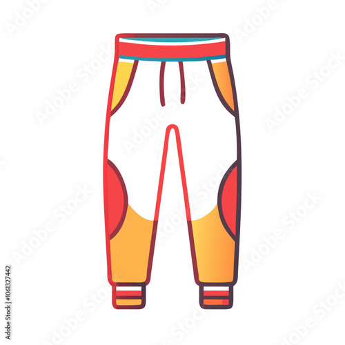 joggers  vector icon, dress icon, vector clothing icon - simple vector illustration of a joggers , in a simple and clean style, for business and fashion graphics. clothing flat illustration.