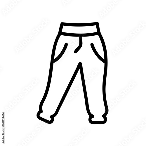 joggers  vector icon, dress icon, vector clothing icon - simple vector illustration of a joggers , in a simple and clean style, for business and fashion graphics. clothing flat illustration.