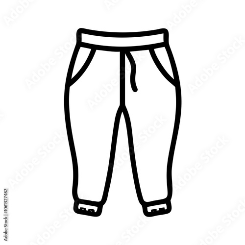 joggers  vector icon, dress icon, vector clothing icon - simple vector illustration of a joggers , in a simple and clean style, for business and fashion graphics. clothing flat illustration.