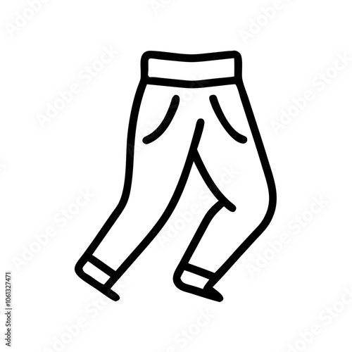 joggers  vector icon, dress icon, vector clothing icon - simple vector illustration of a joggers , in a simple and clean style, for business and fashion graphics. clothing flat illustration.