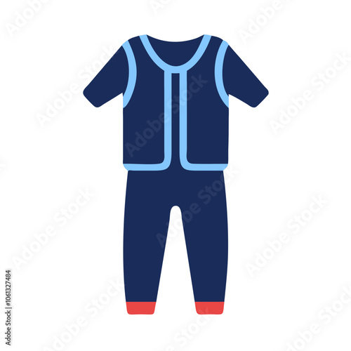 jumpsuit  vector icon, dress icon, vector clothing icon - simple vector illustration of a jumpsuit , in a simple and clean style, for business and fashion graphics. clothing flat illustration.