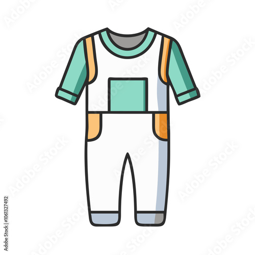 jumpsuit  vector icon, dress icon, vector clothing icon - simple vector illustration of a jumpsuit , in a simple and clean style, for business and fashion graphics. clothing flat illustration.
