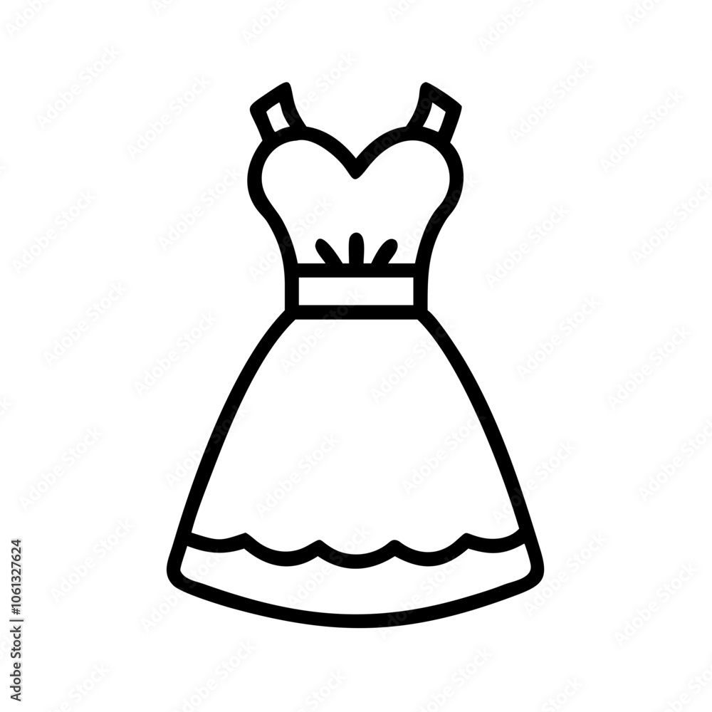 lace dress vector icon, dress icon, vector clothing icon - simple vector illustration of a lace dress , in a simple and clean style, for business and fashion graphics. clothing flat illustration. lace dress vector icon, dress icon, vector clothing icon - simple vector illustration of a lace dress , in a simple and clean style, for business and fashion graphics. clothing flat illustration.