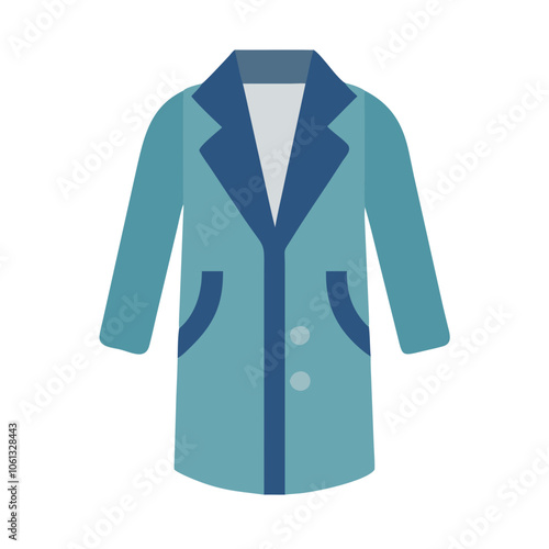 overcoat  vector icon, dress icon, vector clothing icon - simple vector illustration of a overcoat , in a simple and clean style, for business and fashion graphics. clothing flat illustration.