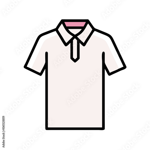 polo shirt  vector icon, dress icon, vector clothing icon - simple vector illustration of a polo shirt , in a simple and clean style, for business and fashion graphics. clothing flat illustration.