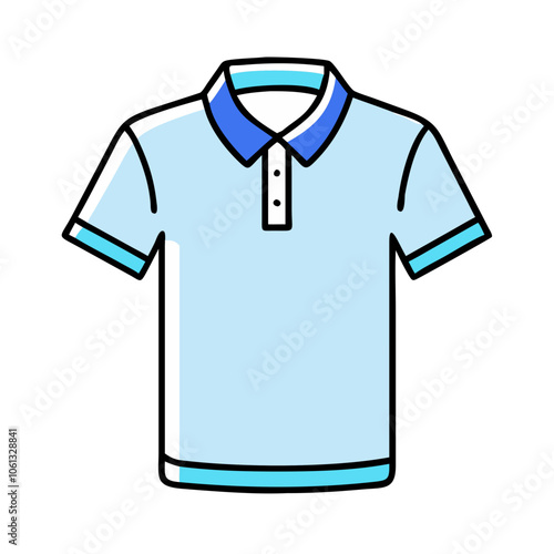 polo shirt  vector icon, dress icon, vector clothing icon - simple vector illustration of a polo shirt , in a simple and clean style, for business and fashion graphics. clothing flat illustration.