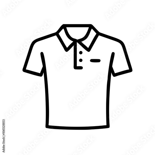polo shirt  vector icon, dress icon, vector clothing icon - simple vector illustration of a polo shirt , in a simple and clean style, for business and fashion graphics. clothing flat illustration.