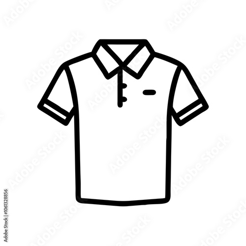 polo shirt  vector icon, dress icon, vector clothing icon - simple vector illustration of a polo shirt , in a simple and clean style, for business and fashion graphics. clothing flat illustration.