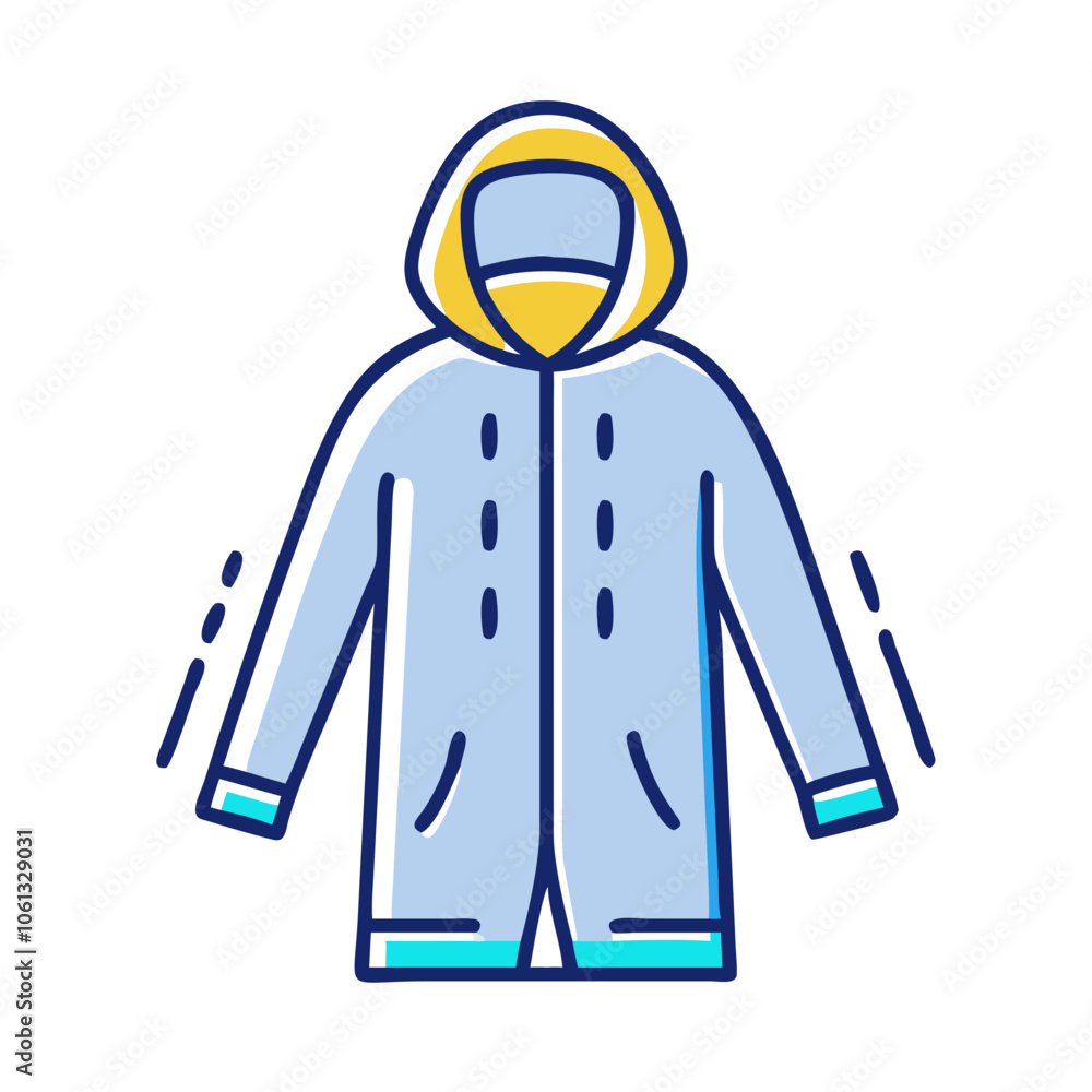 raincoat vector icon, dress icon, vector clothing icon - simple vector illustration of a raincoat , in a simple and clean style, for business and fashion graphics. clothing flat illustration. raincoat vector icon, dress icon, vector clothing icon - simple vector illustration of a raincoat , in a simple and clean style, for business and fashion graphics. clothing flat illustration.