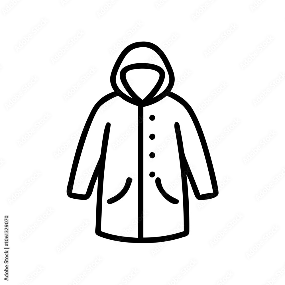 raincoat vector icon, dress icon, vector clothing icon - simple vector illustration of a raincoat , in a simple and clean style, for business and fashion graphics. clothing flat illustration. raincoat vector icon, dress icon, vector clothing icon - simple vector illustration of a raincoat , in a simple and clean style, for business and fashion graphics. clothing flat illustration.