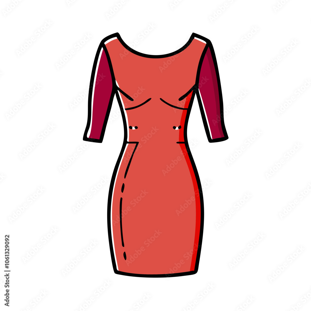 sheath dress vector icon, dress icon, vector clothing icon - simple vector illustration of a sheath dress , in a simple and clean style, for business and fashion graphics. clothing flat illustration. sheath dress vector icon, dress icon, vector clothing icon - simple vector illustration of a sheath dress , in a simple and clean style, for business and fashion graphics. clothing flat illustration.