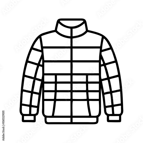 puffer jacket  vector, puffer jacket  illustration