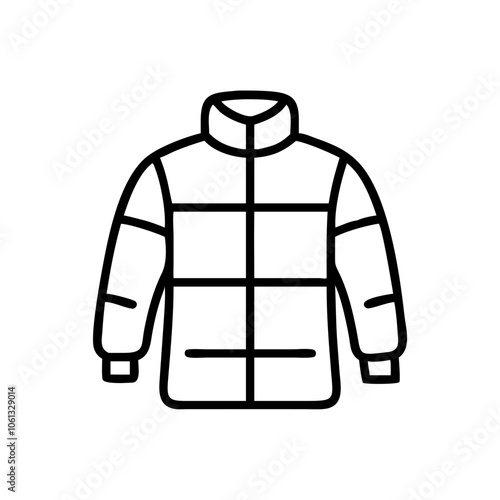 puffer jacket  vector, puffer jacket  illustration