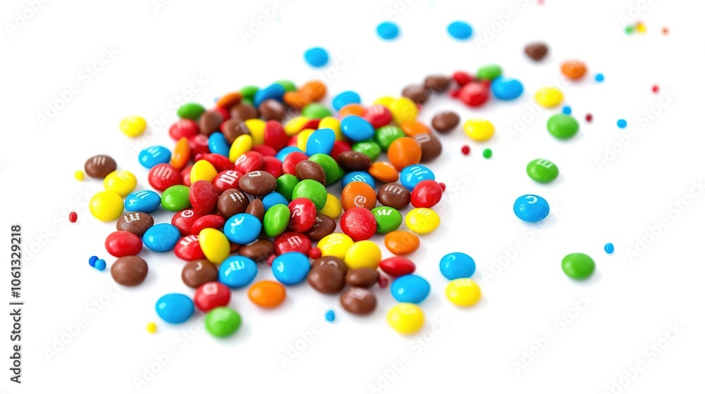 Candy on a white background presents a sweet and enticing sight. A colorful display of treats that brings joy and indulgence. Candy on a white background presents a sweet and enticing sight. A colorful display of treats that brings joy and indulgence.