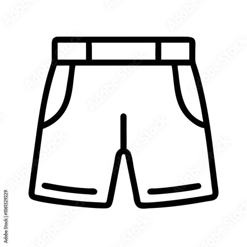 shorts  vector icon, dress icon, vector clothing icon - simple vector illustration of a shorts , in a simple and clean style, for business and fashion graphics. clothing flat illustration.