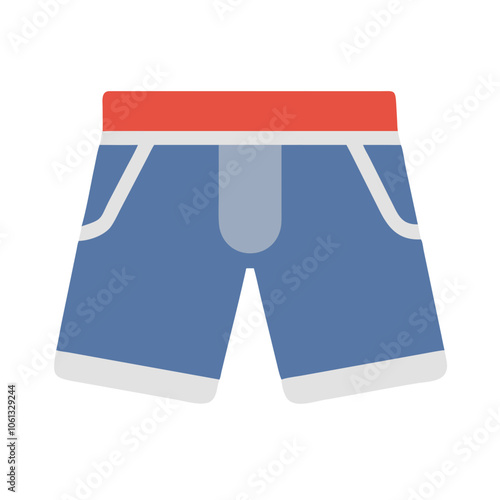 shorts  vector icon, dress icon, vector clothing icon - simple vector illustration of a shorts , in a simple and clean style, for business and fashion graphics. clothing flat illustration.