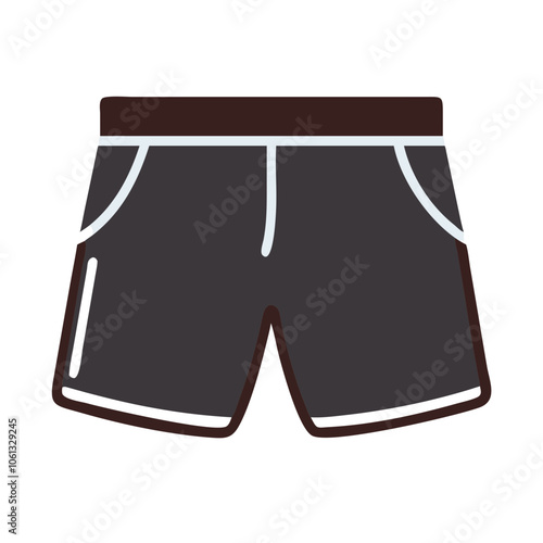 shorts  vector icon, dress icon, vector clothing icon - simple vector illustration of a shorts , in a simple and clean style, for business and fashion graphics. clothing flat illustration.