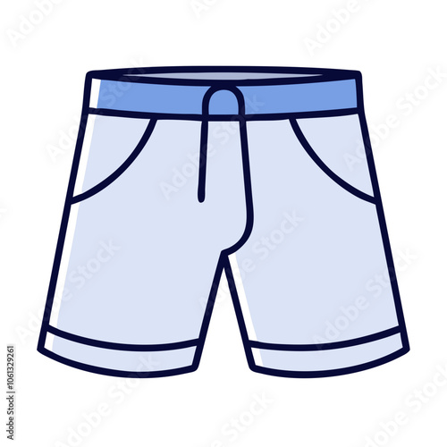 shorts  vector icon, dress icon, vector clothing icon - simple vector illustration of a shorts , in a simple and clean style, for business and fashion graphics. clothing flat illustration.