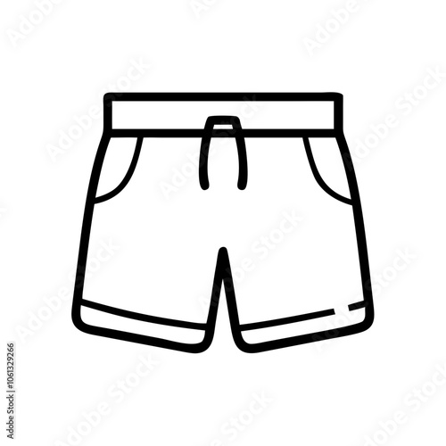 shorts  vector icon, dress icon, vector clothing icon - simple vector illustration of a shorts , in a simple and clean style, for business and fashion graphics. clothing flat illustration.