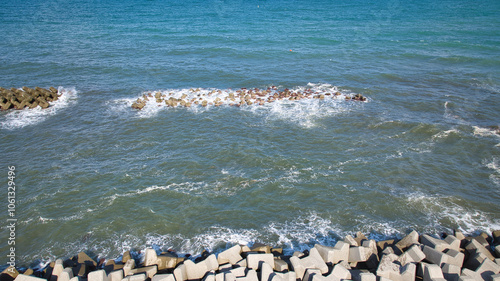 Autumn Toyama Prefecture, scenery seen from the Sea of ​​Japan coast photo