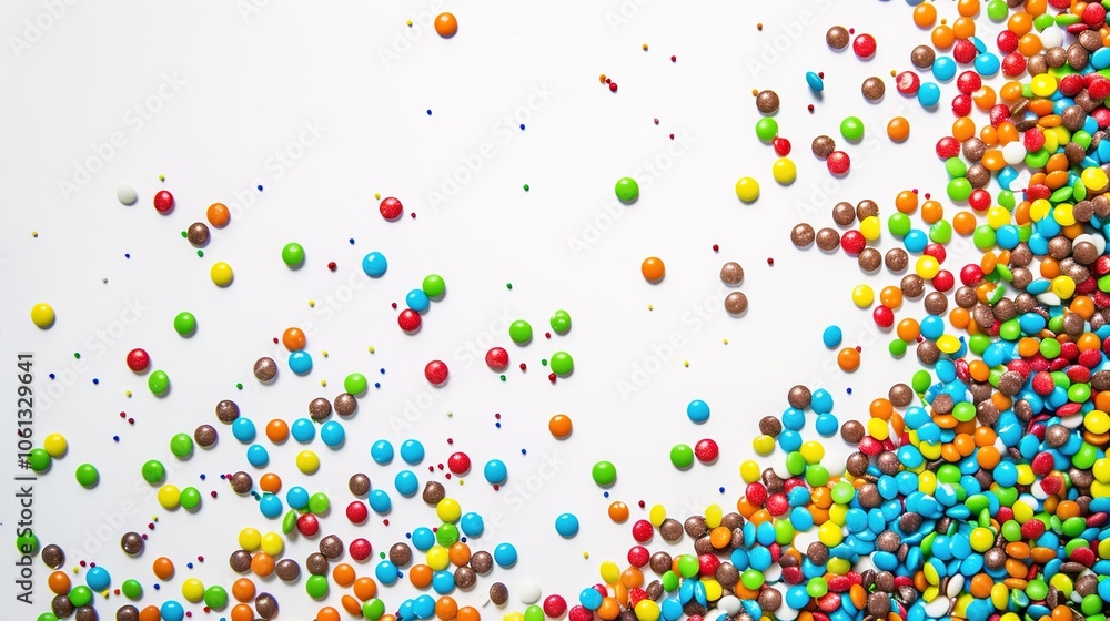 Candy on a white background presents a sweet and enticing sight. A colorful display of treats that brings joy and indulgence. Candy on a white background presents a sweet and enticing sight. A colorful display of treats that brings joy and indulgence.