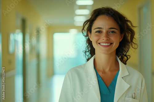 Photo of smiling  female doctor