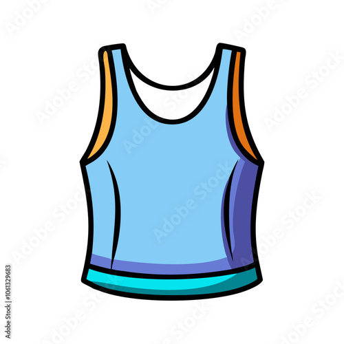 tank top  vector icon, dress icon, vector clothing icon - simple vector illustration of a tank top , in a simple and clean style, for business and fashion graphics. clothing flat illustration.