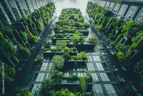 Green architecture for sustainable green buildings in contemporary cities. Generative Ai #1061329870