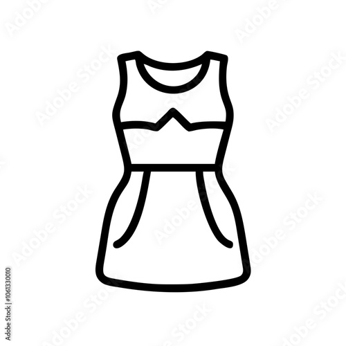 tunic  vector icon, dress icon, vector clothing icon - simple vector illustration of a tunic , in a simple and clean style, for business and fashion graphics. clothing flat illustration.